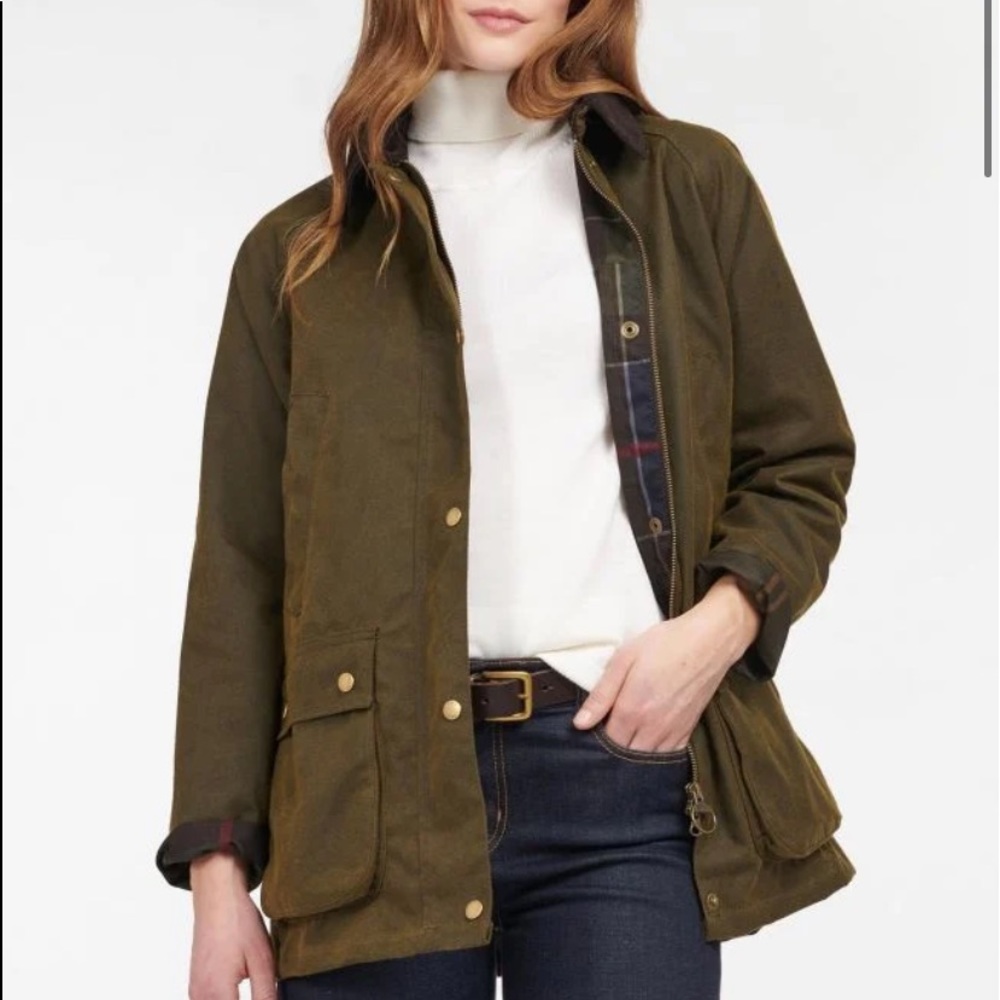 Barbour Acorn Waxed Cotton Jacket Size US 8 (UK12)